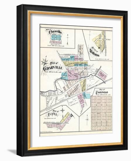 1874, Claysville, Oldtown, Cedarville, Fairfield, Alpha, Ohio, United States-null-Framed Giclee Print