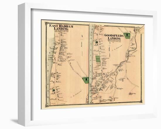 1874, East Haddam Landing Town, Goodspeeds Landing Town, Connecticut, United States-null-Framed Giclee Print
