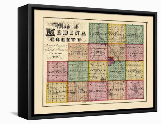 1874, Index Map - Medina County, Ohio, United States-null-Framed Premier Image Canvas