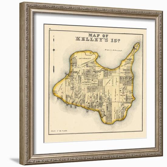 1874, Kelley's Island, Ohio, United States-null-Framed Giclee Print