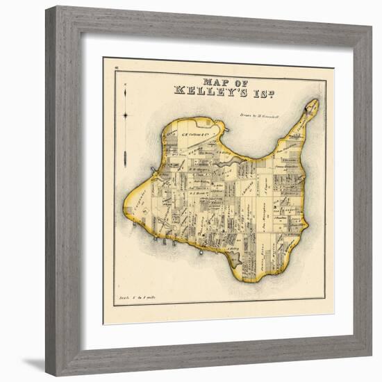 1874, Kelley's Island, Ohio, United States-null-Framed Giclee Print