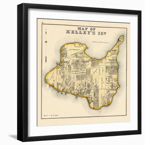 1874, Kelley's Island, Ohio, United States-null-Framed Giclee Print