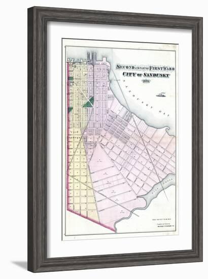 1874, Sandusky City - Ward 2, Ward 1 - Part, Ohio, United States-null-Framed Giclee Print