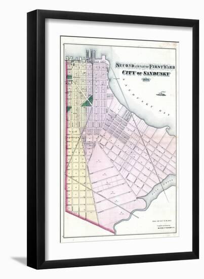 1874, Sandusky City - Ward 2, Ward 1 - Part, Ohio, United States-null-Framed Giclee Print