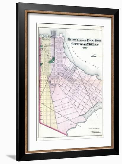 1874, Sandusky City - Ward 2, Ward 1 - Part, Ohio, United States-null-Framed Giclee Print