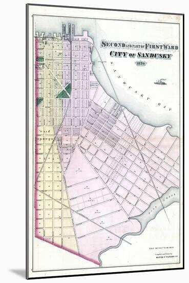 1874, Sandusky City - Ward 2, Ward 1 - Part, Ohio, United States-null-Mounted Giclee Print