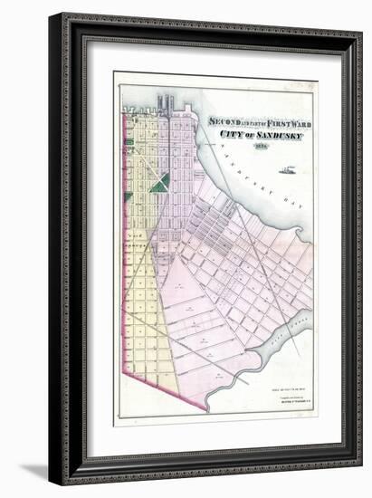 1874, Sandusky City - Ward 2, Ward 1 - Part, Ohio, United States-null-Framed Giclee Print