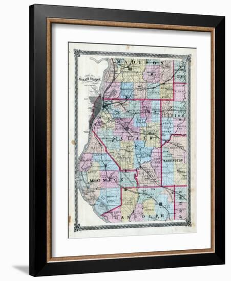 1874, St. Clair County Map, Illinois, United States-null-Framed Giclee Print