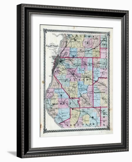 1874, St. Clair County Map, Illinois, United States-null-Framed Giclee Print