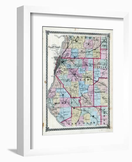 1874, St. Clair County Map, Illinois, United States-null-Framed Giclee Print