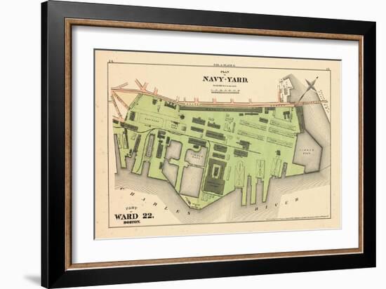 1875, Boston, Navy Yard, Charleston, Massachusetts, United States-null-Framed Giclee Print
