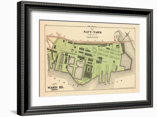 1875, Boston, Navy Yard, Charleston, Massachusetts, United States-null-Framed Giclee Print
