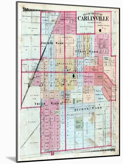 1875, Carlinville City, Illinois, United States-null-Mounted Giclee Print