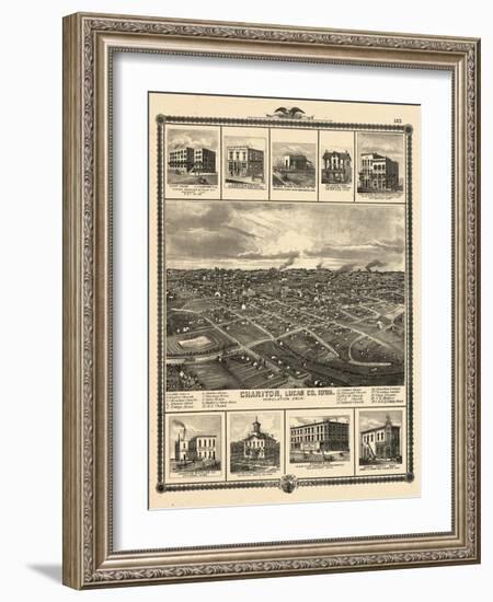 1875, Chariton Bird's Eye View, Iowa, United States-null-Framed Giclee Print