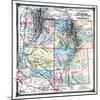 1875, Colorado, Utah, New Mexico and Arizona States Map, United States-null-Mounted Giclee Print