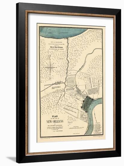 1875, New Orleans 1798 Drawn in 1875, Louisiana, United States-null-Framed Giclee Print