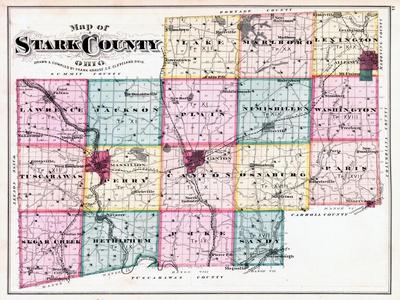 '1875, Stark County Map, Ohio, United States' Giclee Print  Art.com