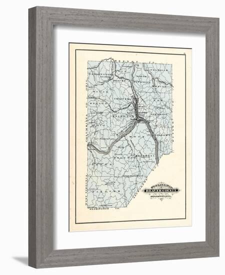 1876, Beaver County Map, Pennsylvania, United States-null-Framed Giclee Print