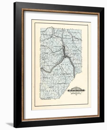 1876, Beaver County Map, Pennsylvania, United States-null-Framed Giclee Print