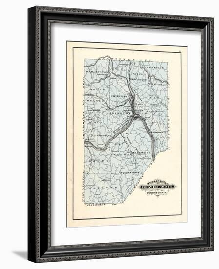 1876, Beaver County Map, Pennsylvania, United States-null-Framed Giclee Print