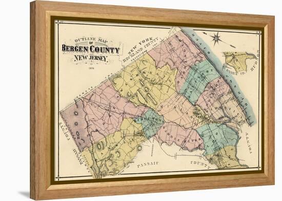 1876, Bergen County, New Jersey, United States-null-Framed Premier Image Canvas