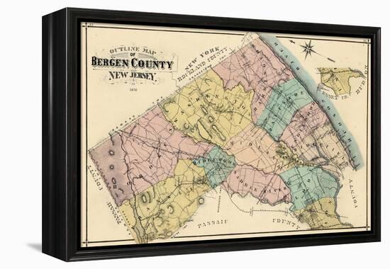 1876, Bergen County, New Jersey, United States-null-Framed Premier Image Canvas