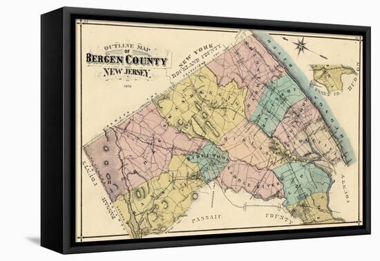 1876, Bergen County, New Jersey, United States-null-Framed Premier Image Canvas