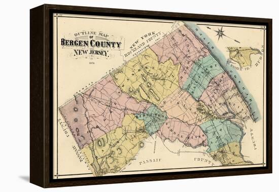 1876, Bergen County, New Jersey, United States-null-Framed Premier Image Canvas