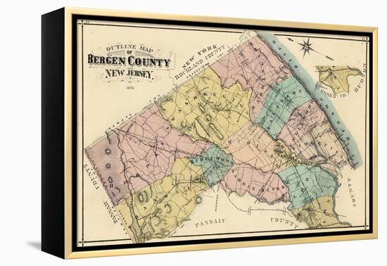1876, Bergen County, New Jersey, United States-null-Framed Premier Image Canvas