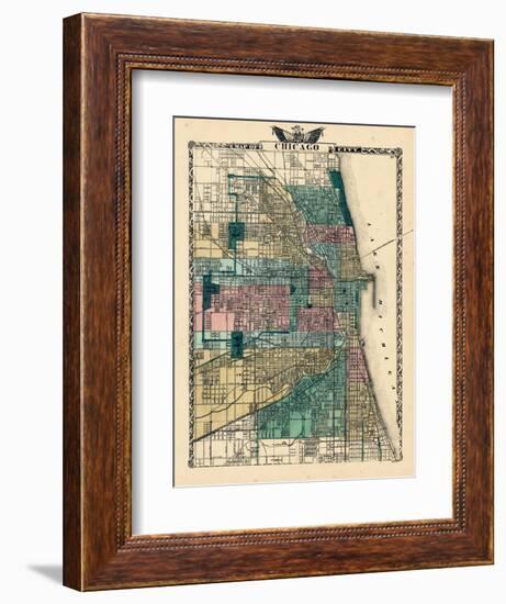 1876, Chicago, Illinois, United States-null-Framed Giclee Print