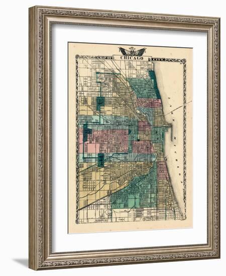 1876, Chicago, Illinois, United States-null-Framed Giclee Print