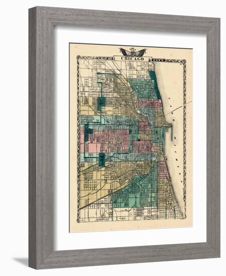 1876, Chicago, Illinois, United States-null-Framed Giclee Print