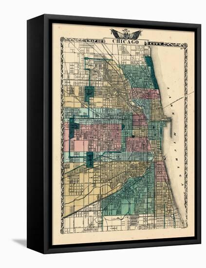 1876, Chicago, Illinois, United States-null-Framed Premier Image Canvas