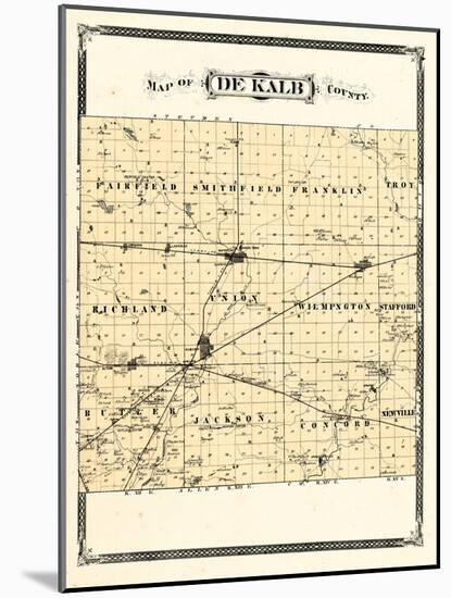 1876, De Kalb County, Indiana, United States-null-Mounted Giclee Print