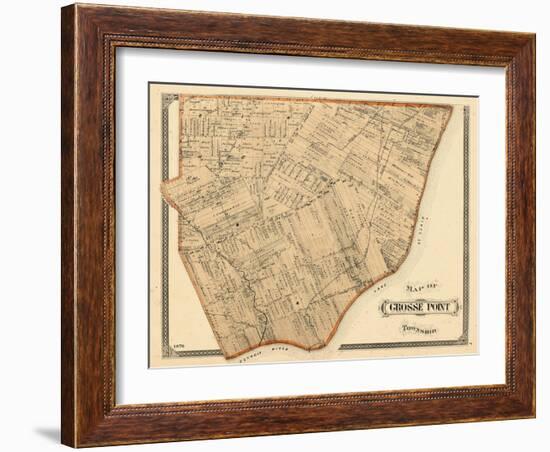 1876, Grosse Point Township, Detroit River, Lake St. Clair, Michigan, United States-null-Framed Giclee Print