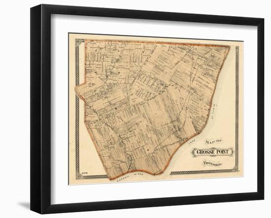 1876, Grosse Point Township, Detroit River, Lake St. Clair, Michigan, United States-null-Framed Giclee Print