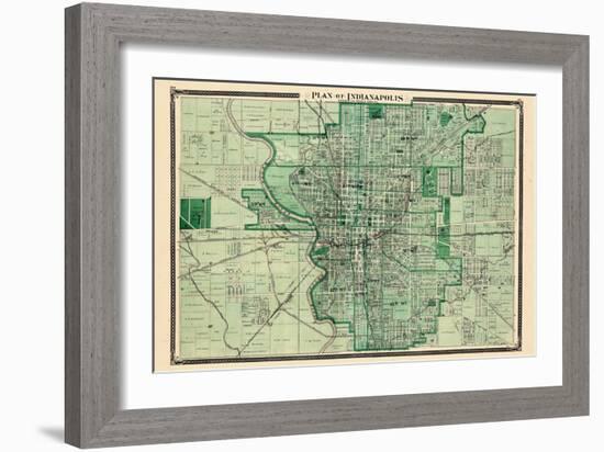 1876, Indianapolis, Indiana, United States-null-Framed Giclee Print