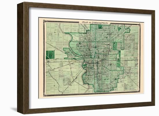 1876, Indianapolis, Indiana, United States-null-Framed Giclee Print