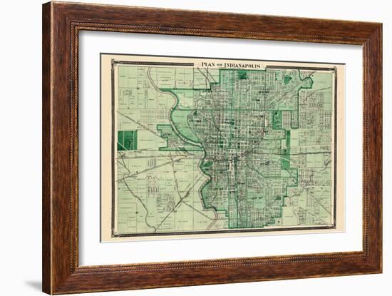 1876, Indianapolis, Indiana, United States-null-Framed Giclee Print