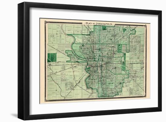 1876, Indianapolis, Indiana, United States-null-Framed Giclee Print