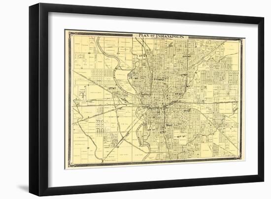 1876, Indianapolis - Plan, Indiana, United States-null-Framed Giclee Print