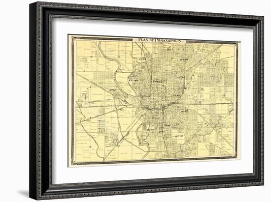 1876, Indianapolis - Plan, Indiana, United States-null-Framed Giclee Print