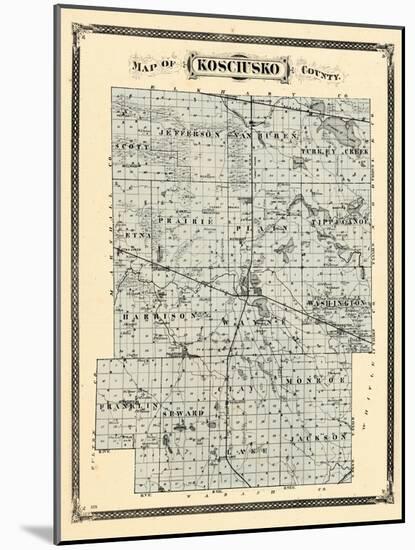 1876, Kosciusko County, Indiana, United States-null-Mounted Giclee Print