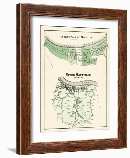 1876, Maysville - Outline Plan, Upper Maysville, Kentucky, United States-null-Framed Giclee Print