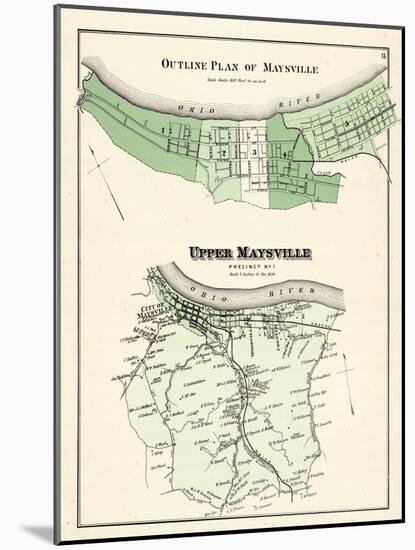 1876, Maysville - Outline Plan, Upper Maysville, Kentucky, United States-null-Mounted Giclee Print