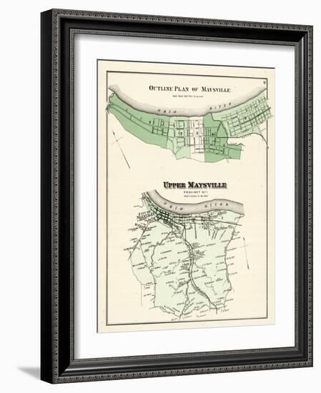 1876, Maysville - Outline Plan, Upper Maysville, Kentucky, United States-null-Framed Giclee Print