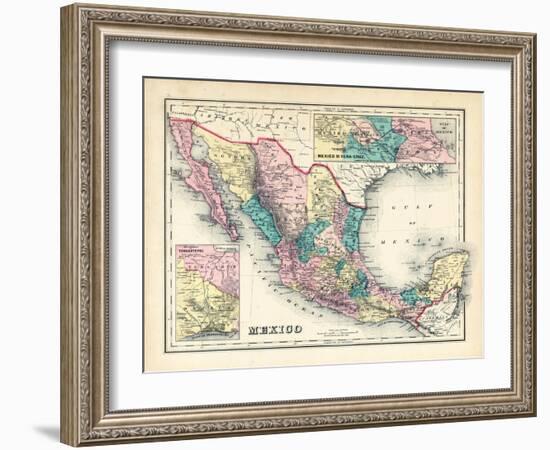 1876, Mexico, Panama, North America-null-Framed Giclee Print