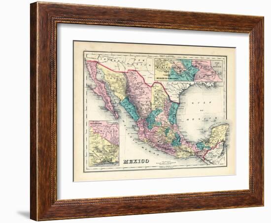 1876, Mexico, Panama, North America-null-Framed Giclee Print