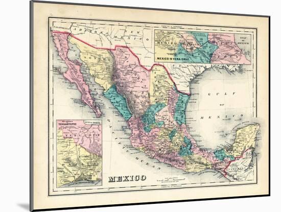 1876, Mexico, Panama, North America-null-Mounted Giclee Print