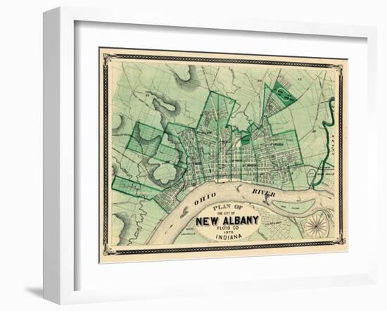 1876, New Albany City, Indiana, United States-null-Framed Giclee Print